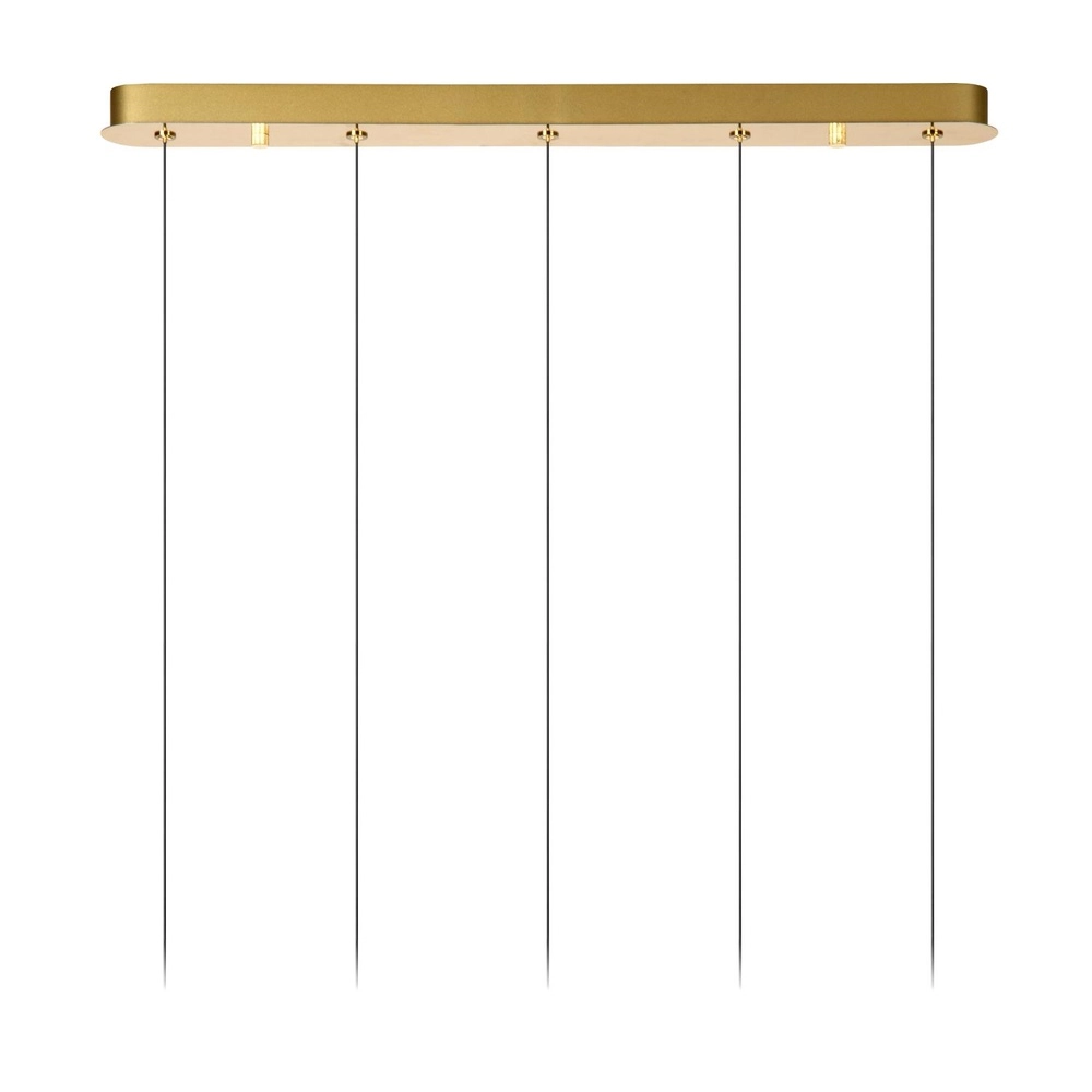 Lampe pendante de conception Kligande Quinte droite or cinq lumières Lucide 5411212134646