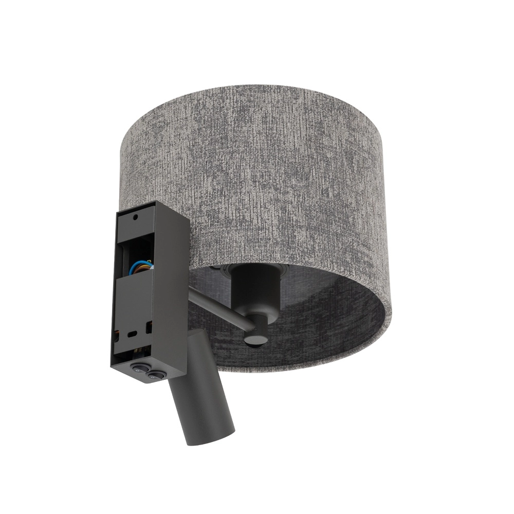 Gris lampe murale Lago avec abat-jour de lampe Lyora 5903139116770