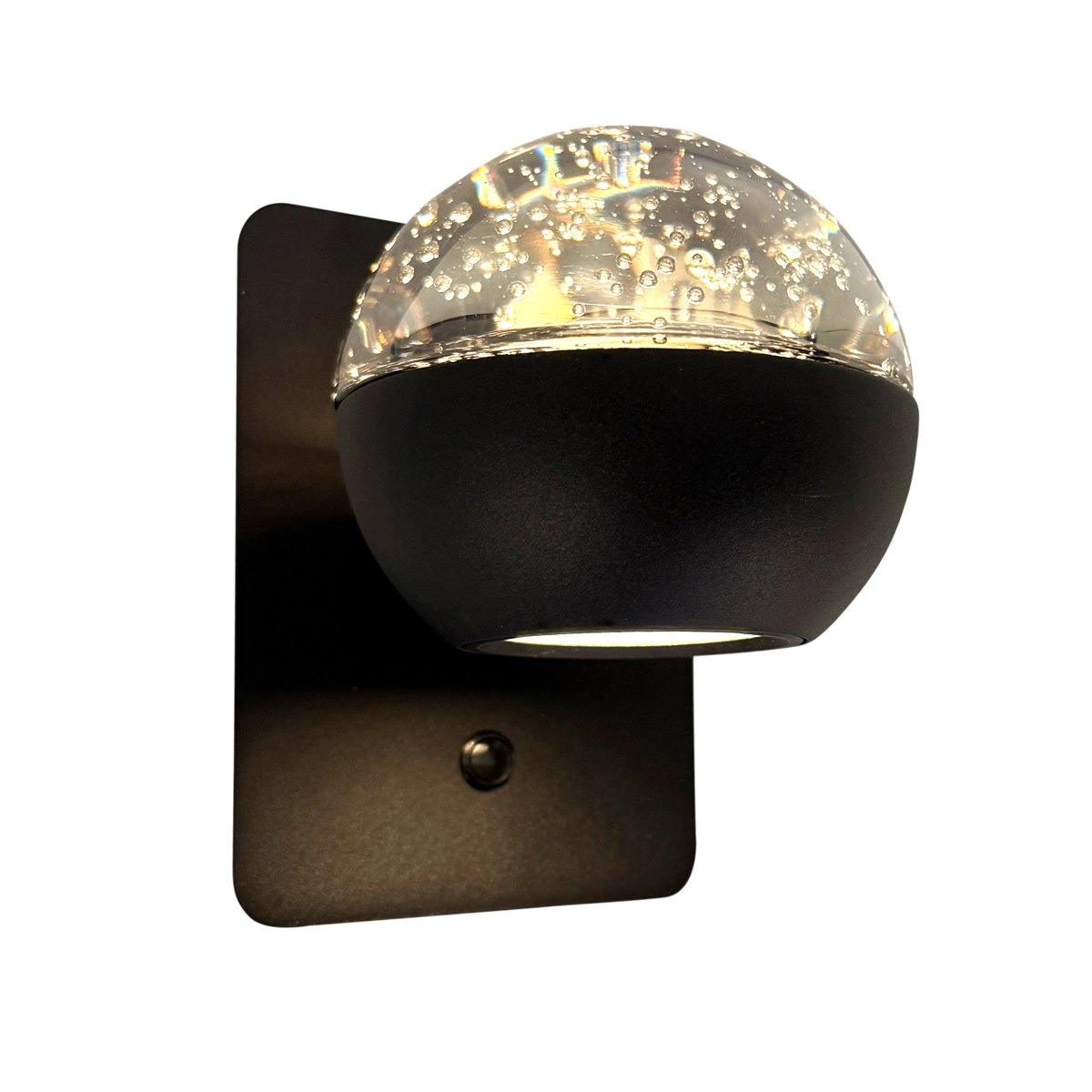 Lampe murale LED Belluno noir avec verre - ajustable Steinhauer 8712746183948