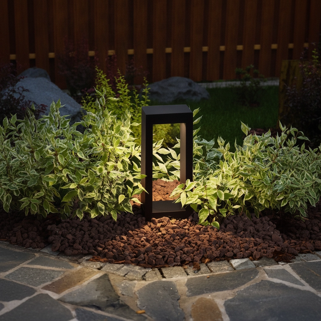 Lampe de jardin noire Dolix 30cm - 3000K