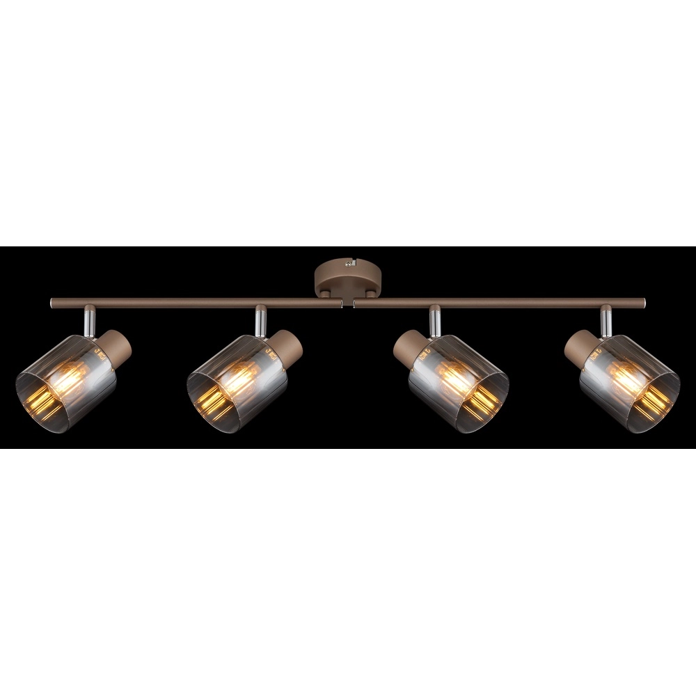 Lampe de plafond Walton Café marron 4 clairs Globo 9007371580187