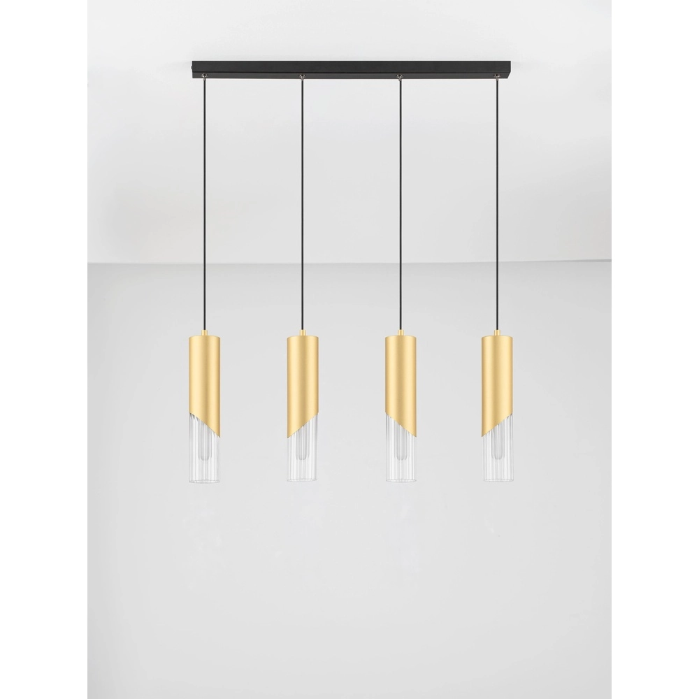 Lampe pendante de conception Modesto Or 4 lumières Lyora 5212063501461