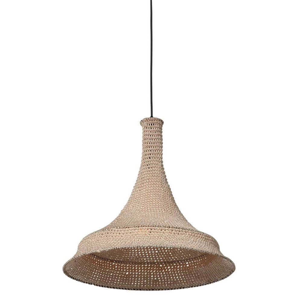 Lampe suspendue Ø 60cm Marrakesch de corde marron