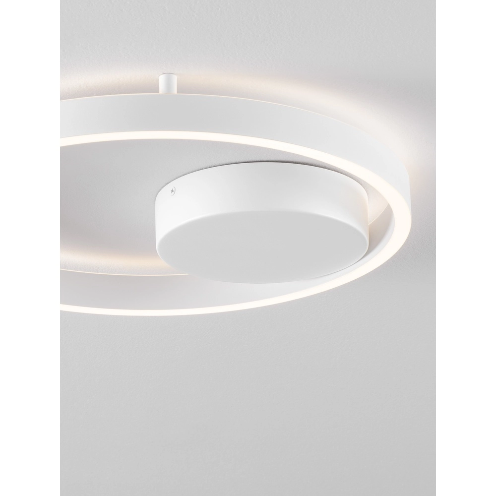 Plafonnier Hedra rond Ø 40cm blanc Lyora 5212017448859