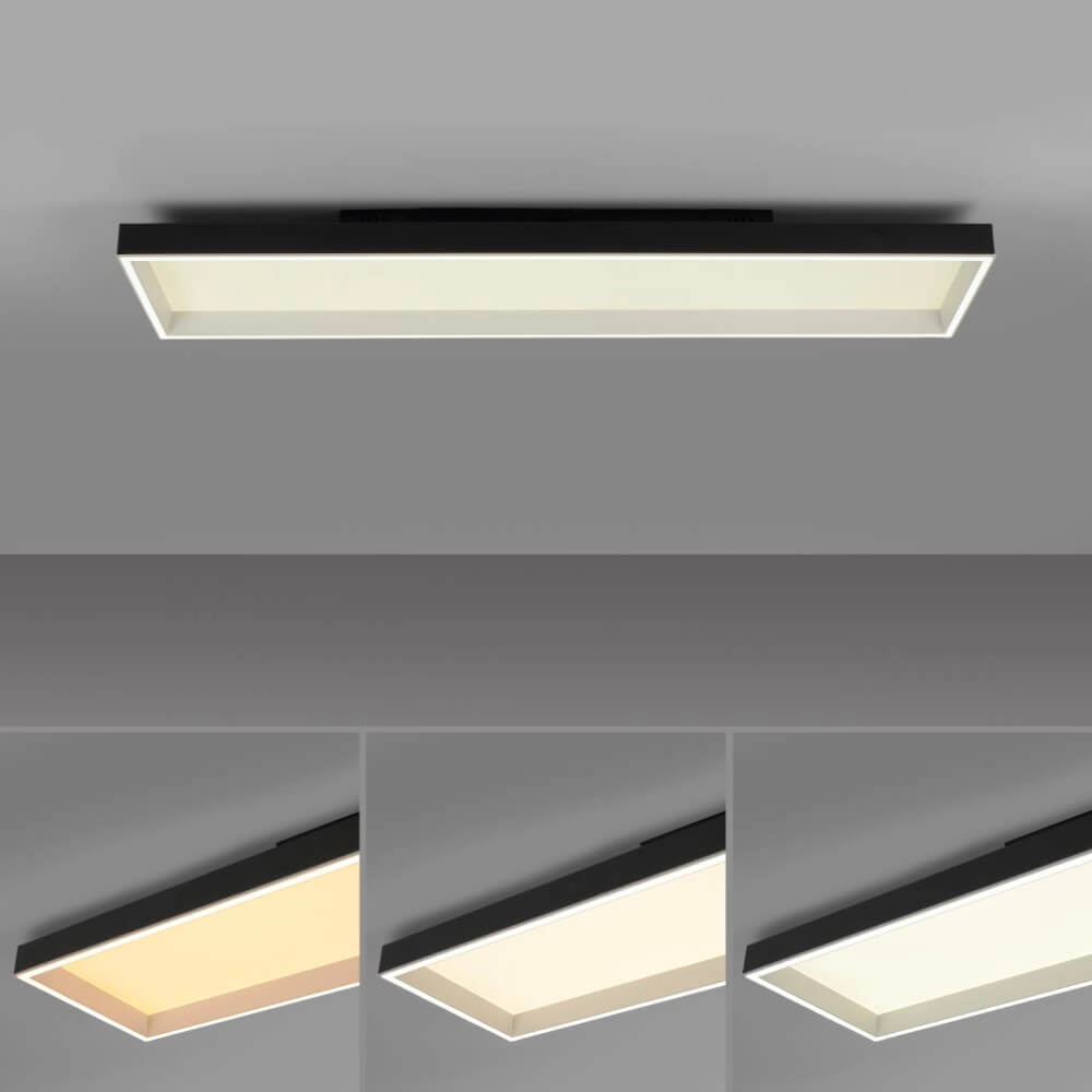 Plafonnier noir Q-Magong rectangulaire Paul Neuhaus 4012248384626