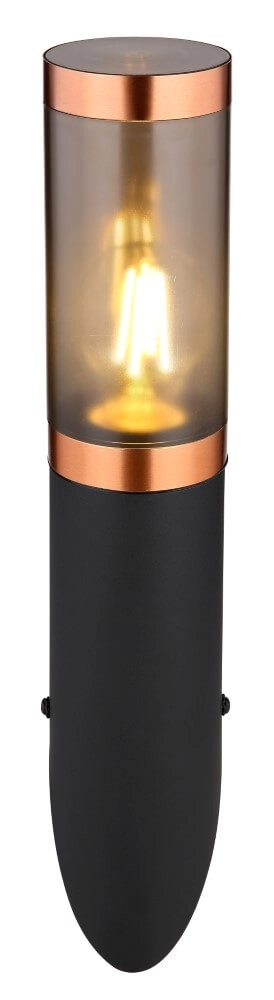 Lampe d'extérieur Boston noir avec du cuivre rouge Globo 9007371436927