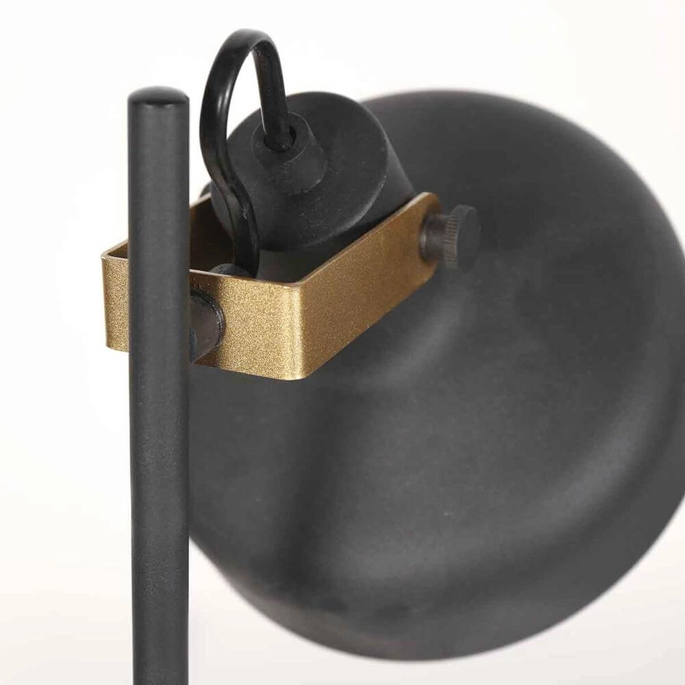 Lampadaire Prato noir avec or Steinhauer 8712746176407