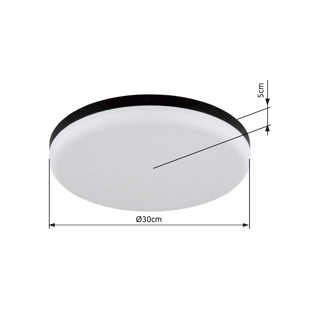 Éclairage de plafond Matthew noir Ø 30cm Globo 9007371453948