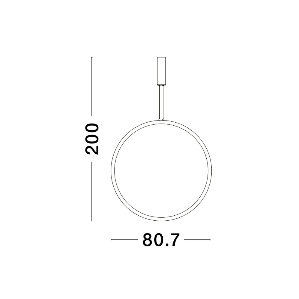 Suspension ronde Change Ø 80,7 cm doré Lyora 5212017437327