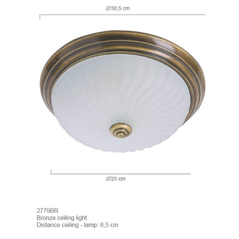 Lampe Ceiling and Wall ou applique bronze marron 30cm Steinhauer 8712746023008