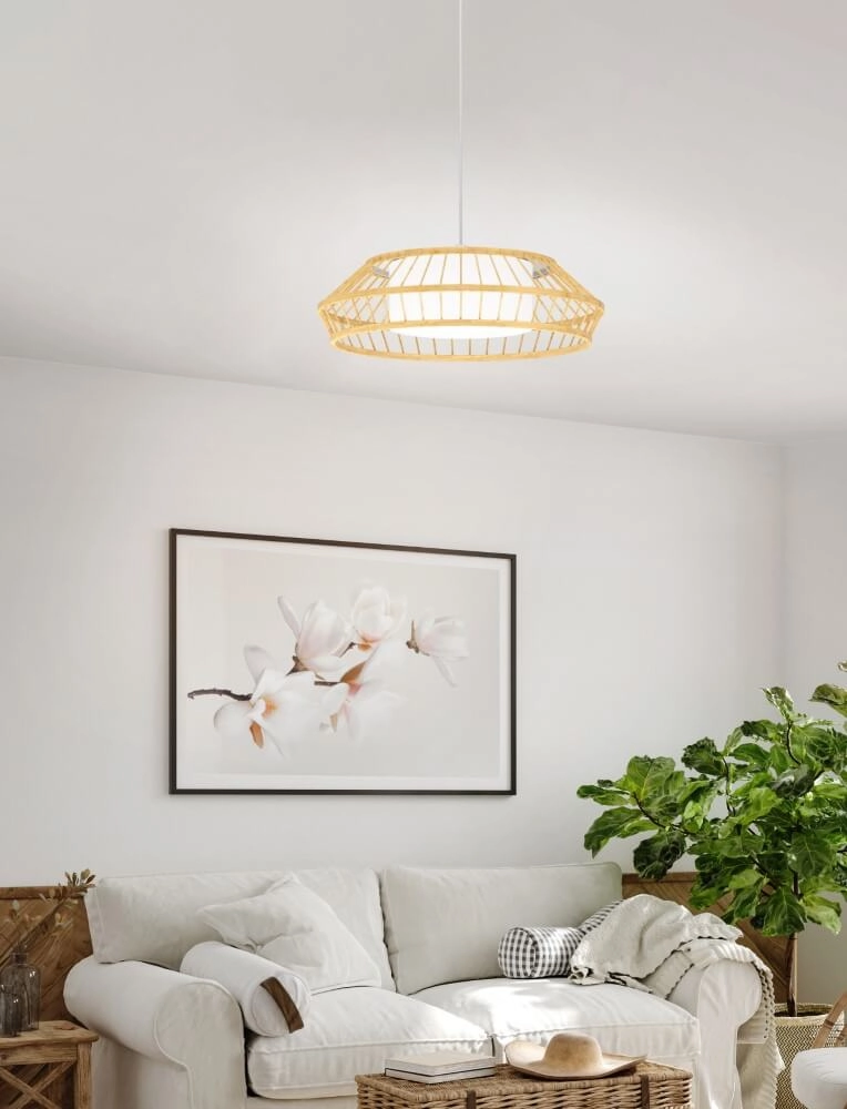 Lampe suspendue Yuku-Z bois Ø 46cm Eglo 9008606274055