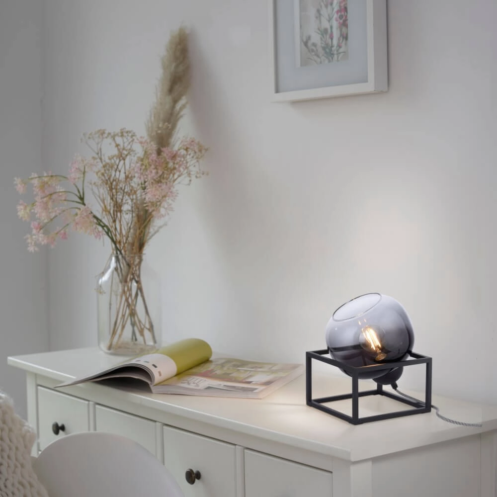 Lampe de table noire Zea Just Light 4043689993771