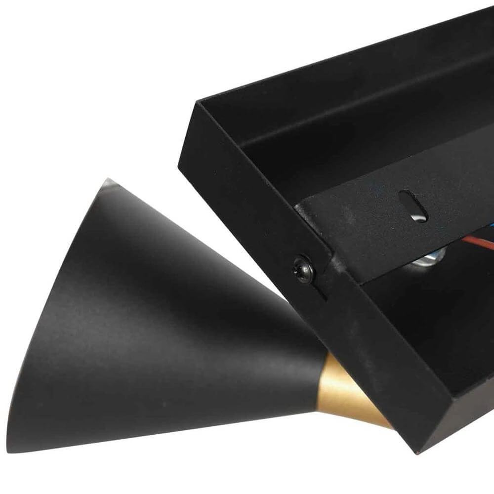 Plafonnier design Preto Noir avec double doré Steinhauer 8712746176292