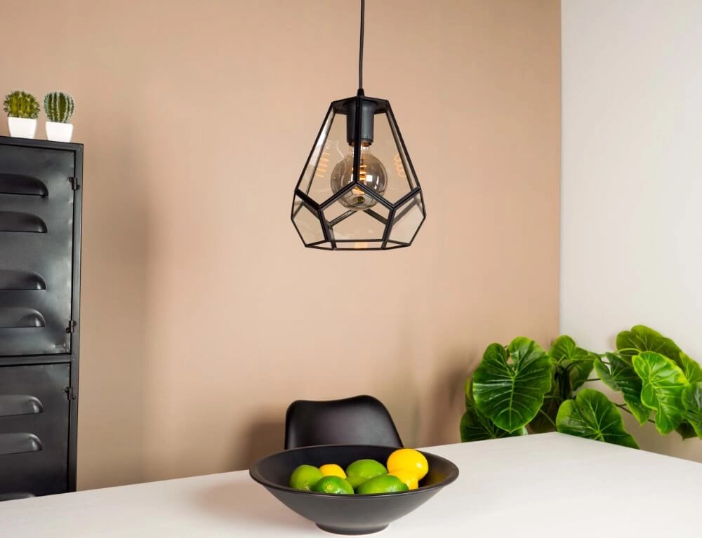 Lampe suspendue Mardyke noir avec verre Eglo 9002759436438