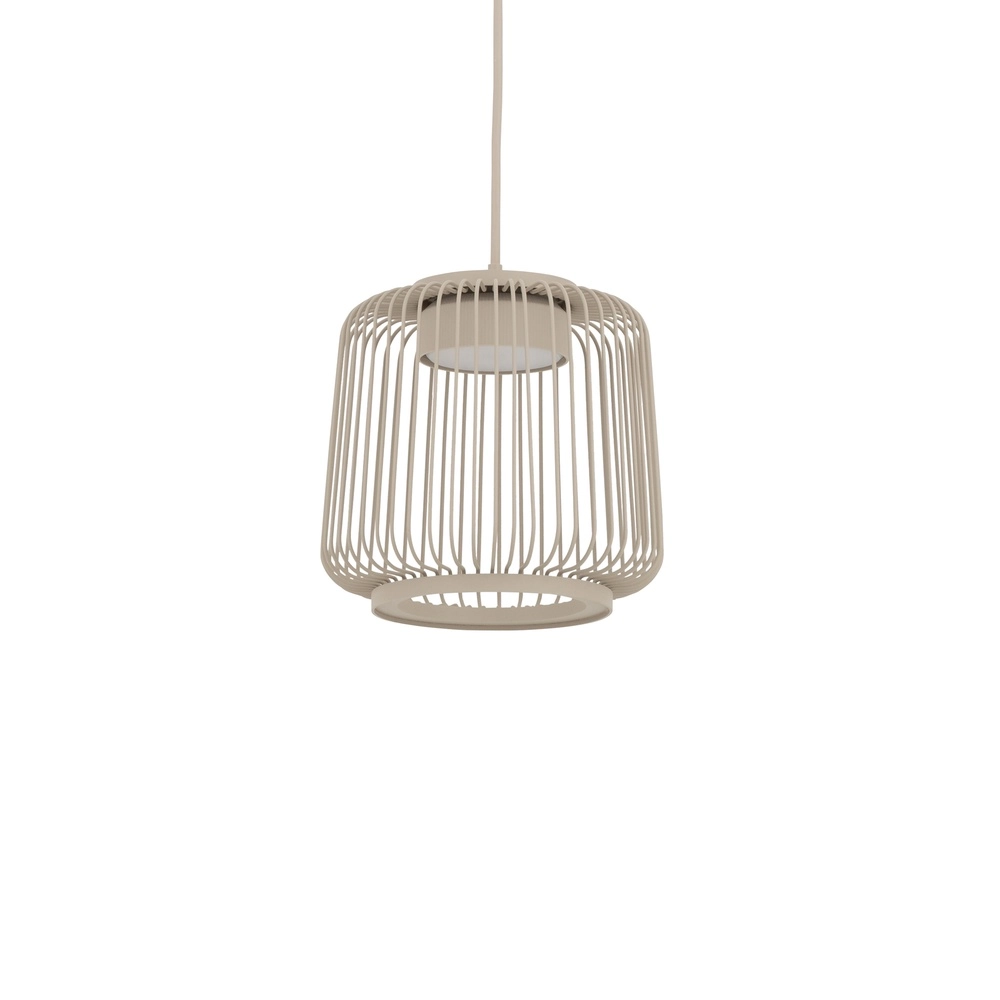 Lampe cage Kenai brun sable Ø 18cm