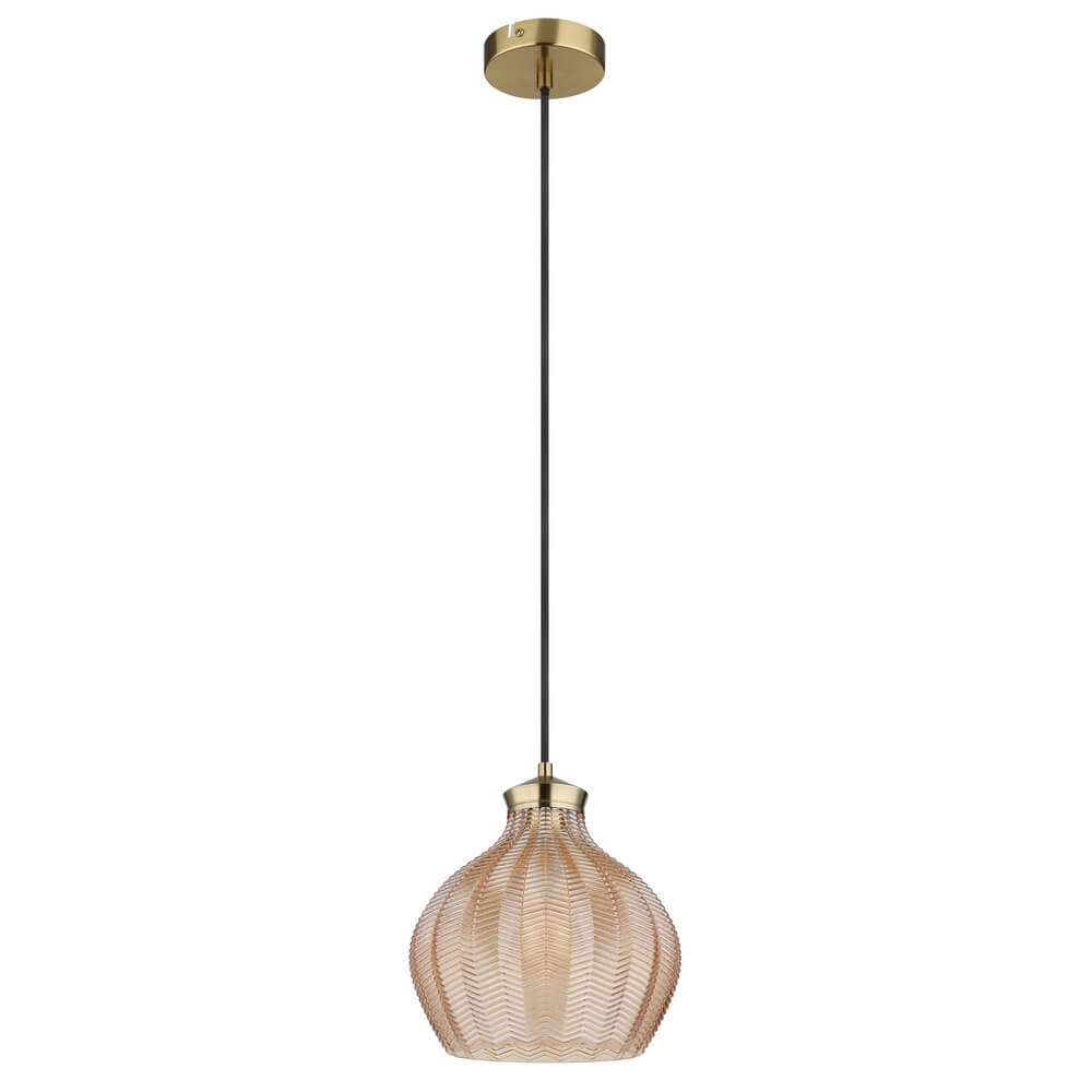 Suspension Jessica avec verre orange Ø 22cm Globo 9007371478118