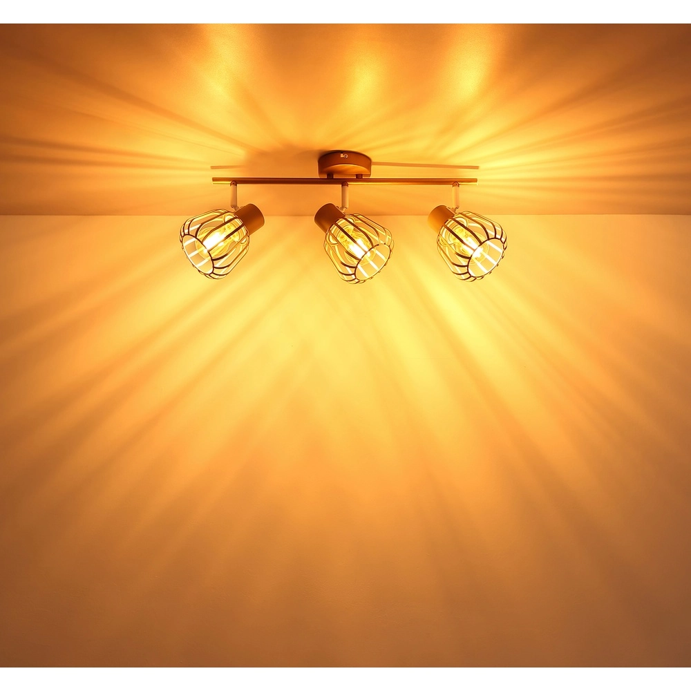 Lampe de plafond Olin 3 café brun clair Globo 9007371589579