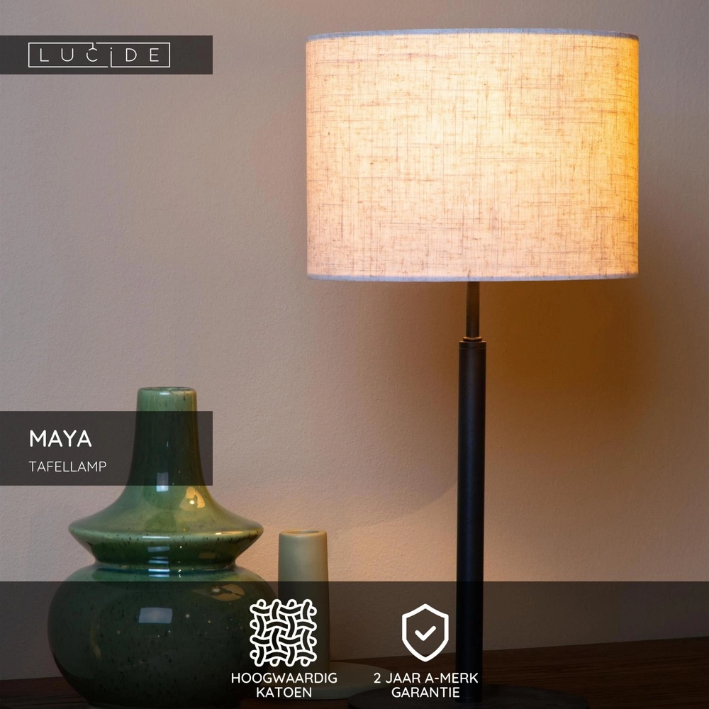 Lampe de table Maya Crème Lucide 5411212452610