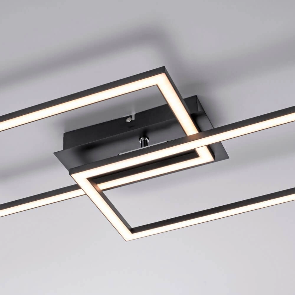 Plafonnier noir Iven avec LED Paul Neuhaus 4043689981983