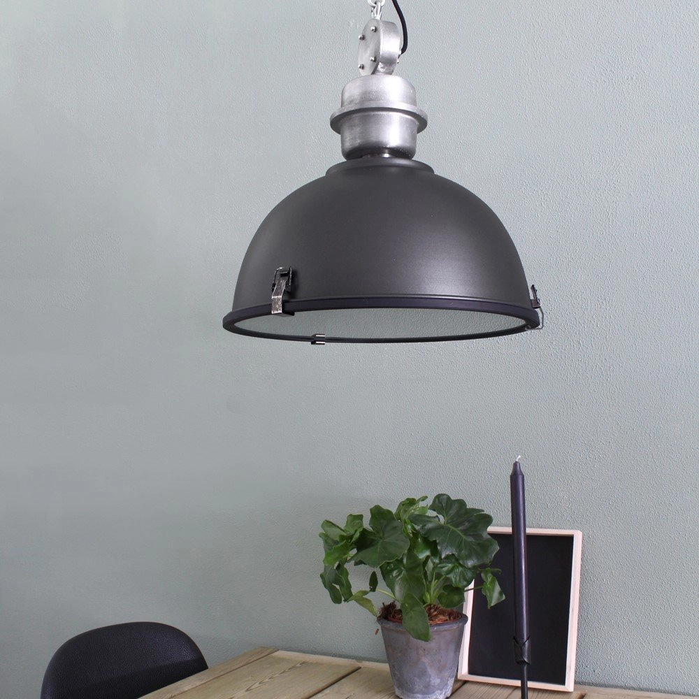 Lampe à suspension Bikkel noir avec gris métallisé Steinhauer 8712746100068