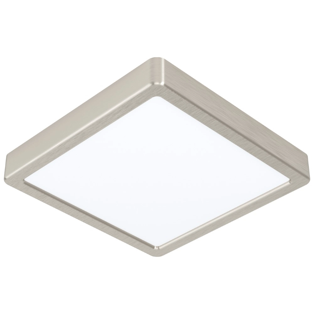 Plafonnier carré Fueva 5 21 cm en acier inoxydable