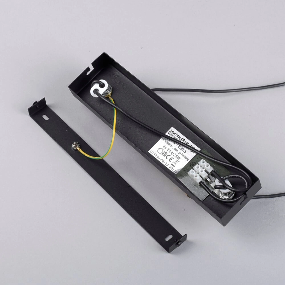 Lampe suspendue noire Zea 4 lumières Just Light 4043689993757