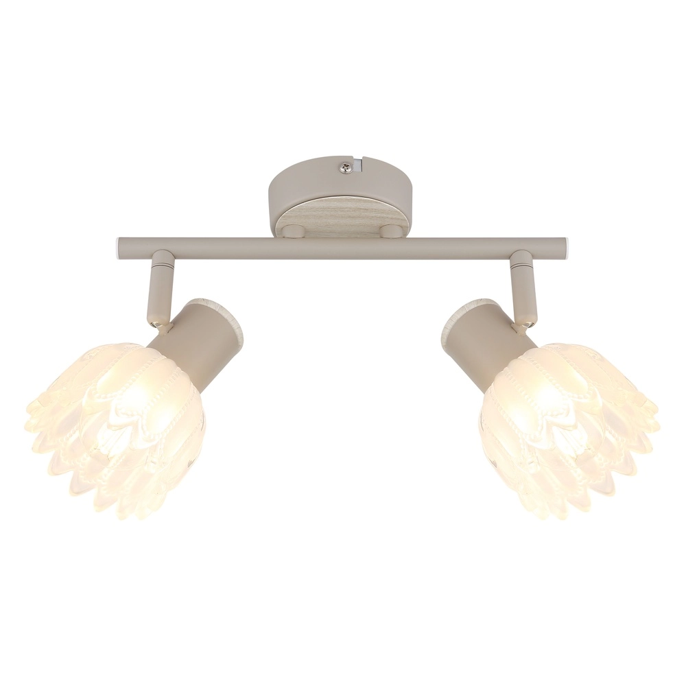 Spot de plafond à 2 lumières Planta brun sable Globo 9007371569939