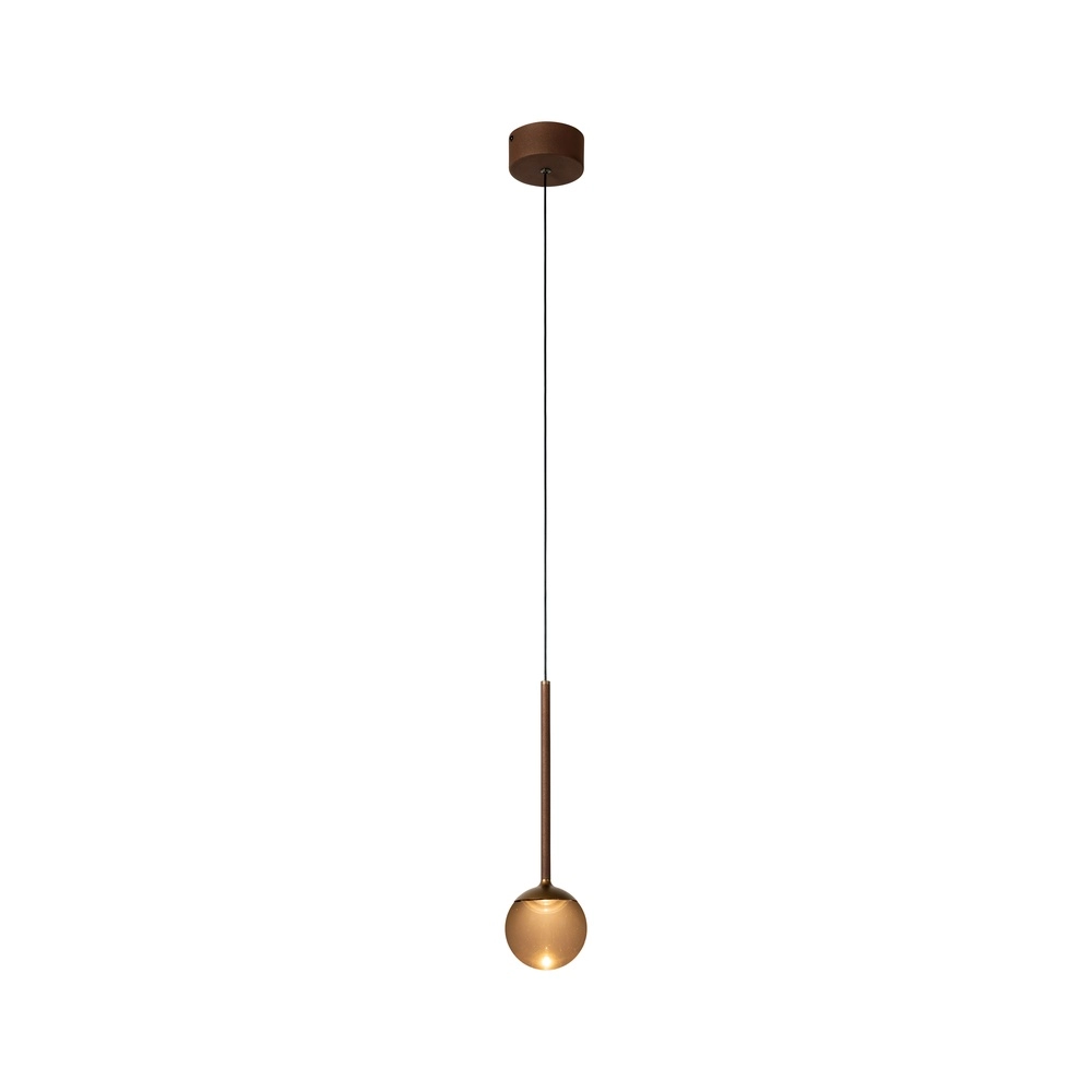 Lampe suspendue Calina seulement avec une boule d’ambre