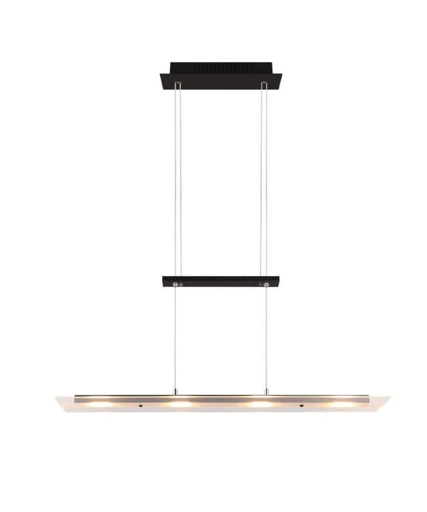 Lampe à suspension en verre Milos noir Trio 4017807588286