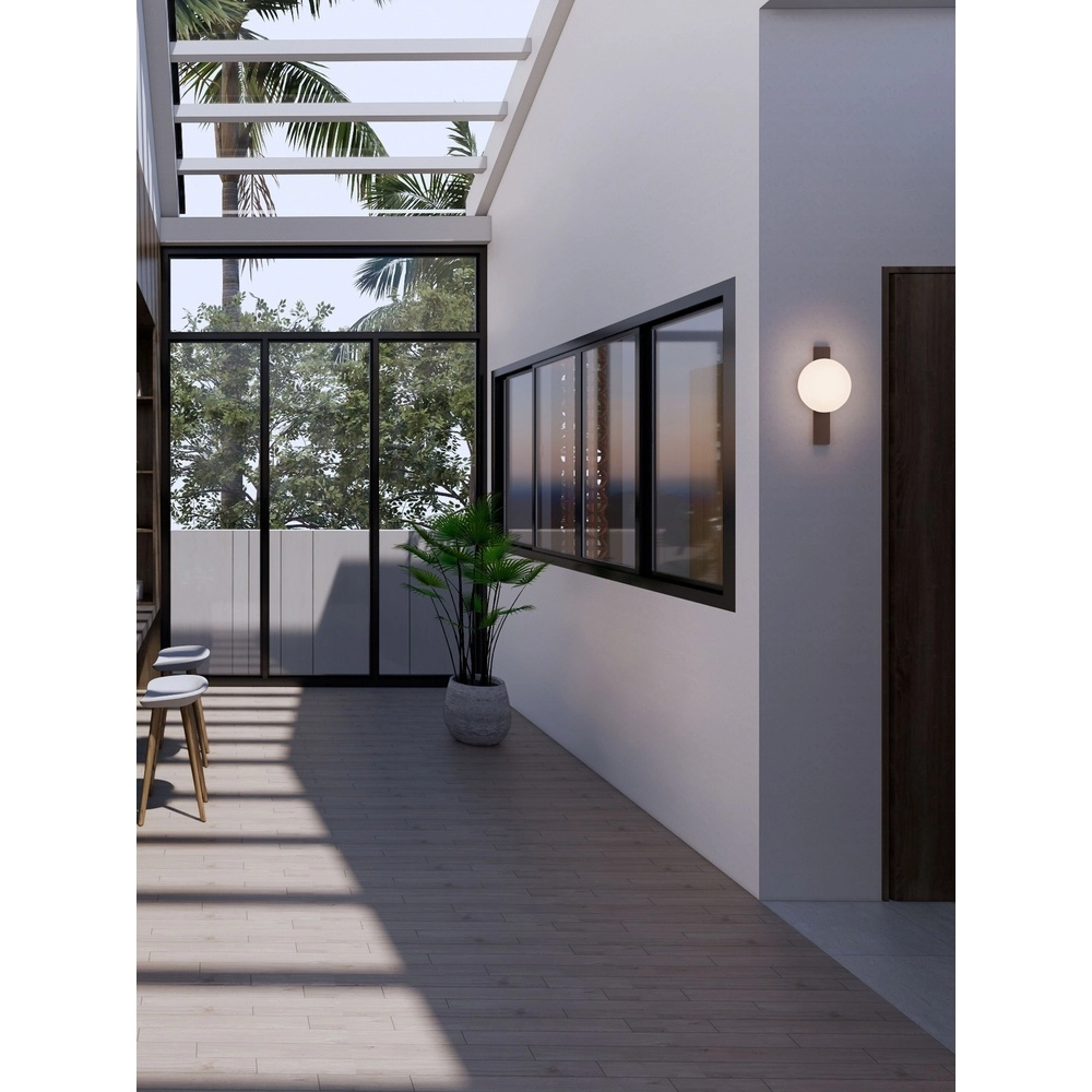 Lampe murale unique Remi Brun rouille avec une ampoule blanche Lyora 5212017494481