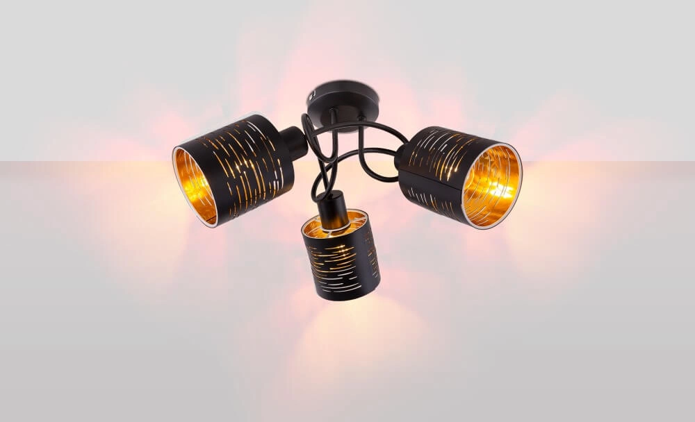 Plafonnier noir Tunno 3 lumières Globo 9007371386086