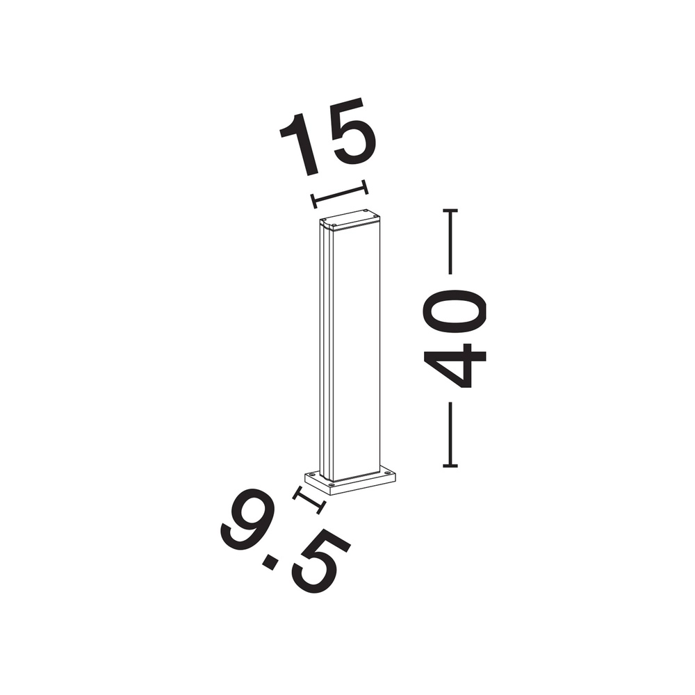 Lampe de jardin élégante Sasso 40cm Lyora 5212017454003