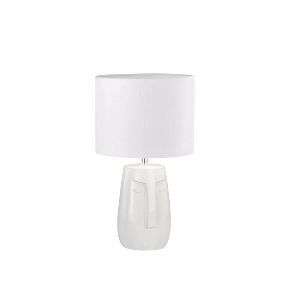 Lampe de table Face Ø 22cm blanc