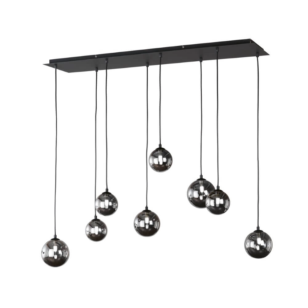 Lampe suspendue 8 lumières Bala noir