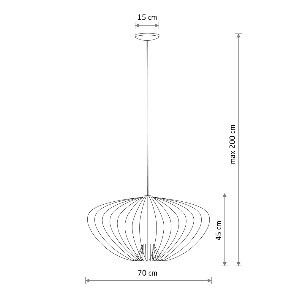 Lampe cage Pumpkin terre cuite Ø 70cm Lyora 5903139114943
