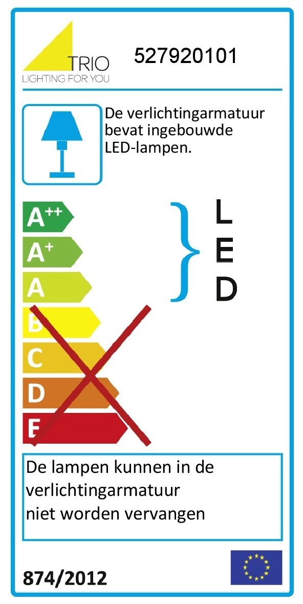 Lampe de bureau LED Amsterdam blanc Trio 4017807276046
