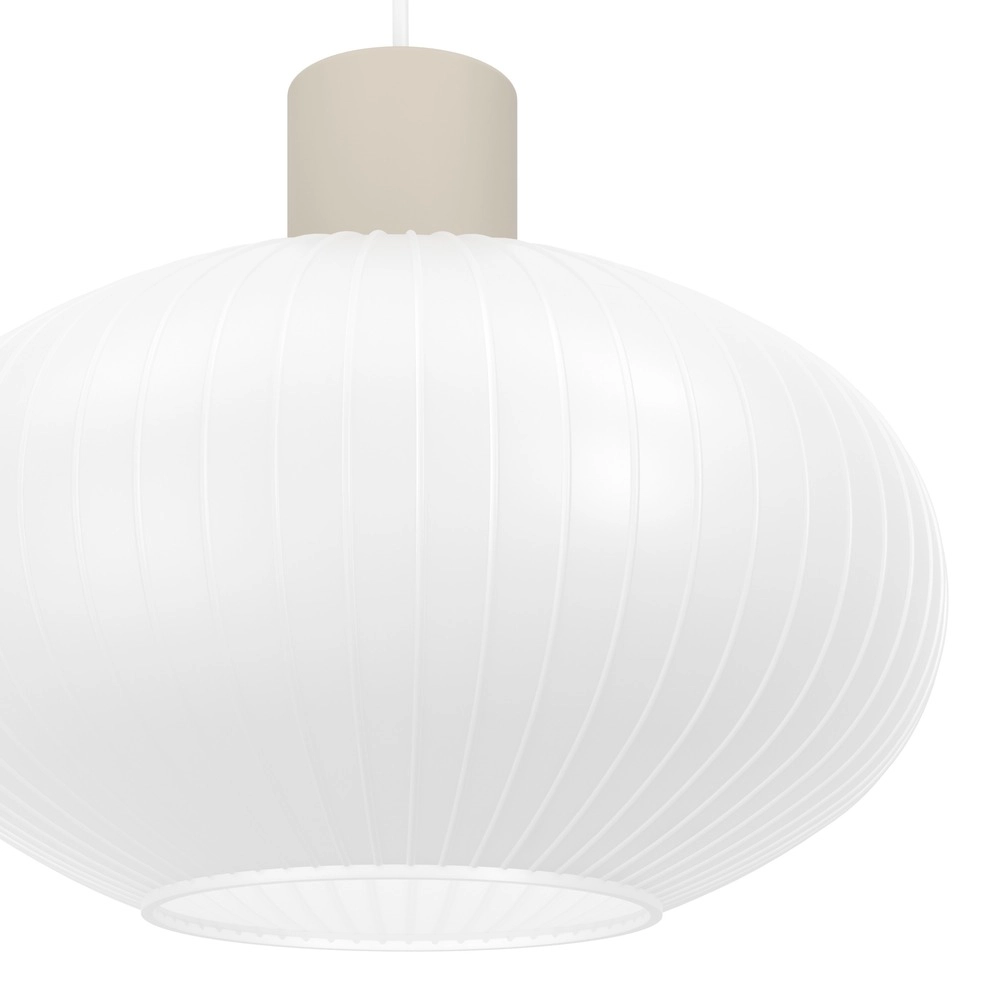 Lampe pendante de conception Dasmina brun sable avec blanc Ø 25 cm Eglo 9008606406326