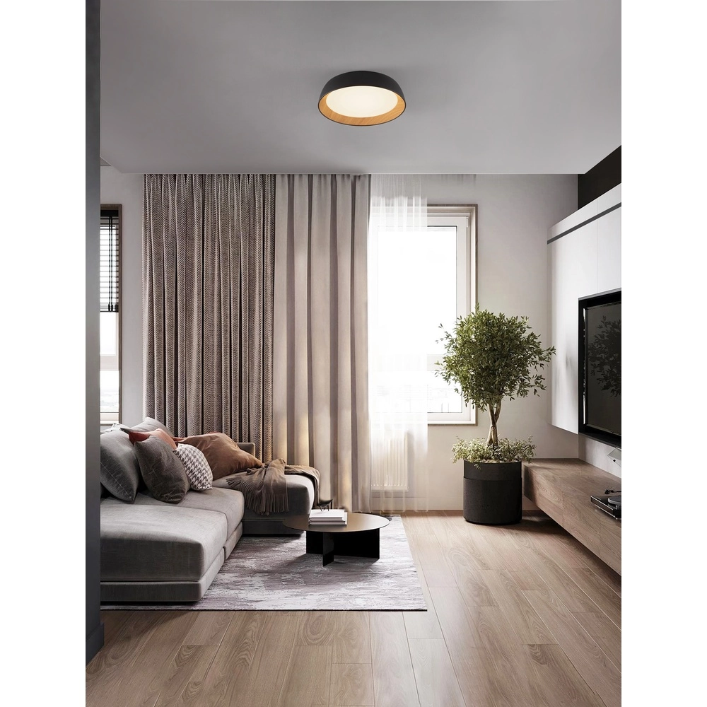 Plafonnier Sigi  Ø 45cm noir Lyora 5212017448644