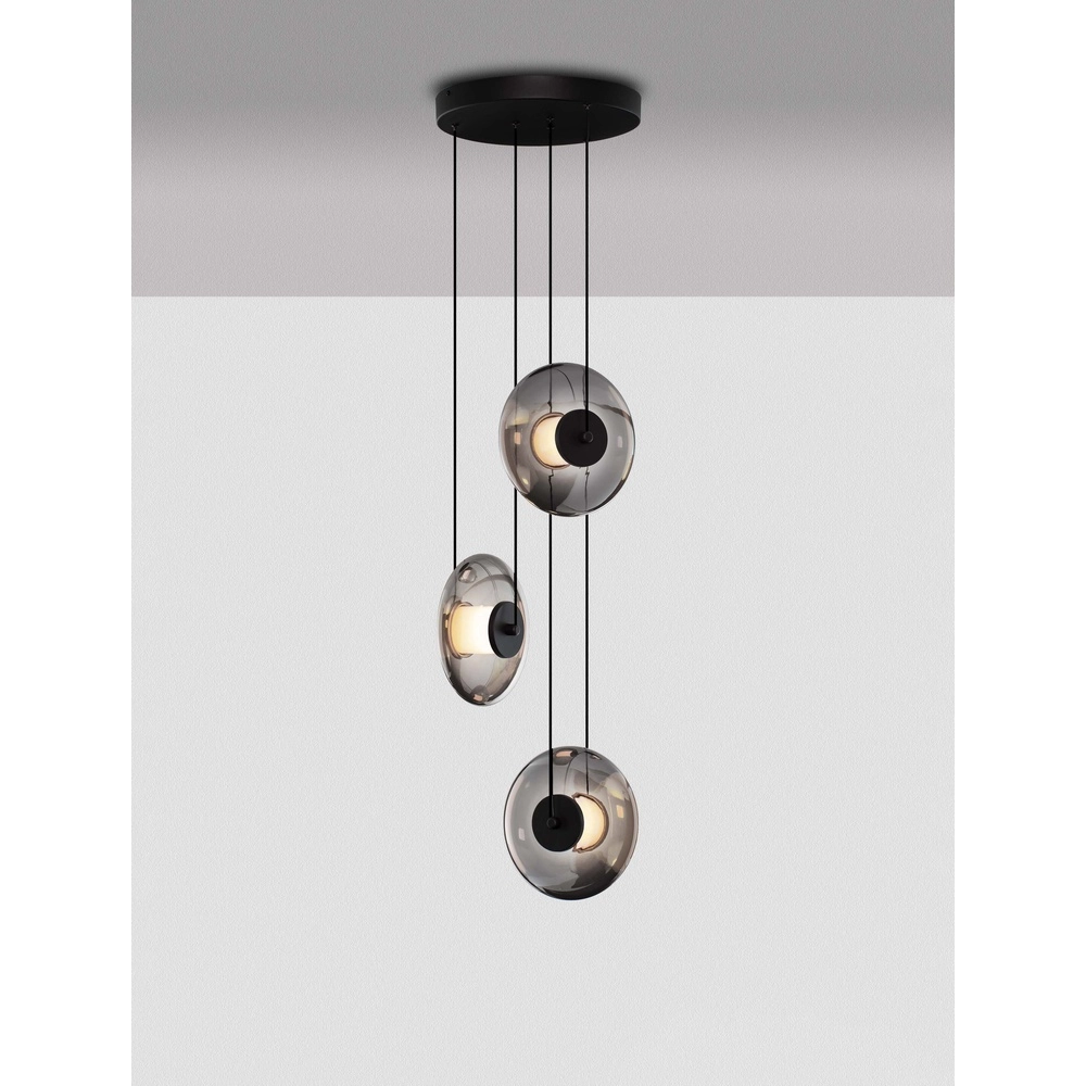 Suspension unique Ballet Noir 3 lumières rond