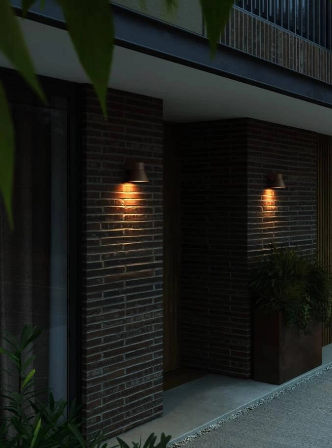 Lampe d'extérieur marron rouille Kyklop Cone noir Nordlux 5704924015533