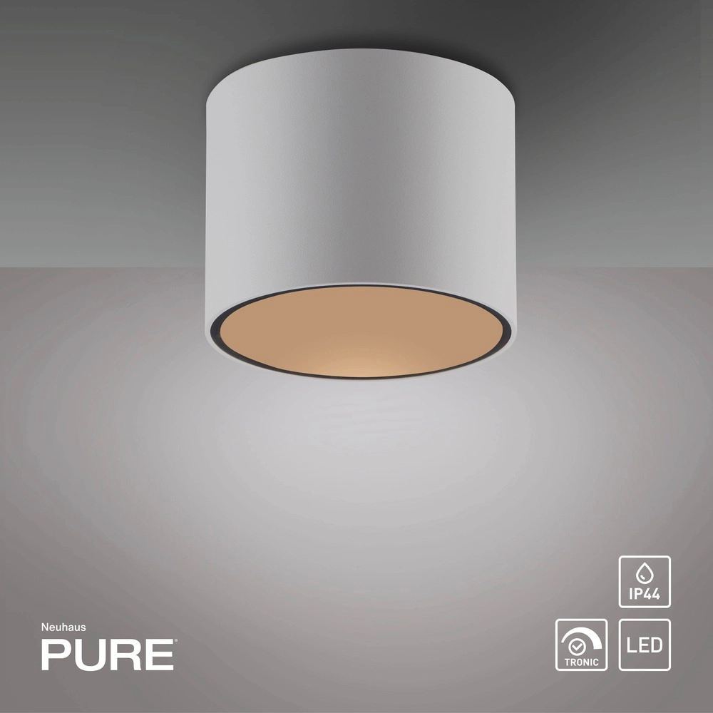 Emplacement monté en surface au plafond Pure Point Ø 11cm - blanc Paul Neuhaus 4012248395639