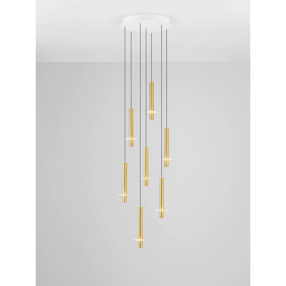 Lampe pendante de conception Noemi or avec blanc Ø 47cm Lyora 5212063503311