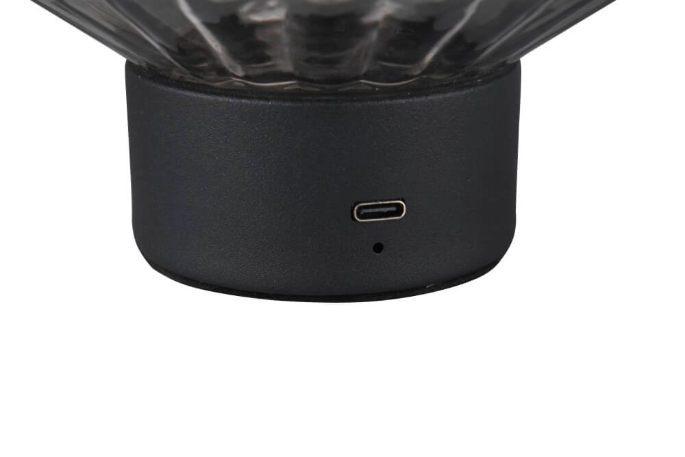 Lampe de table rechargeable Lord avec verre fumé Trio 4017807601879