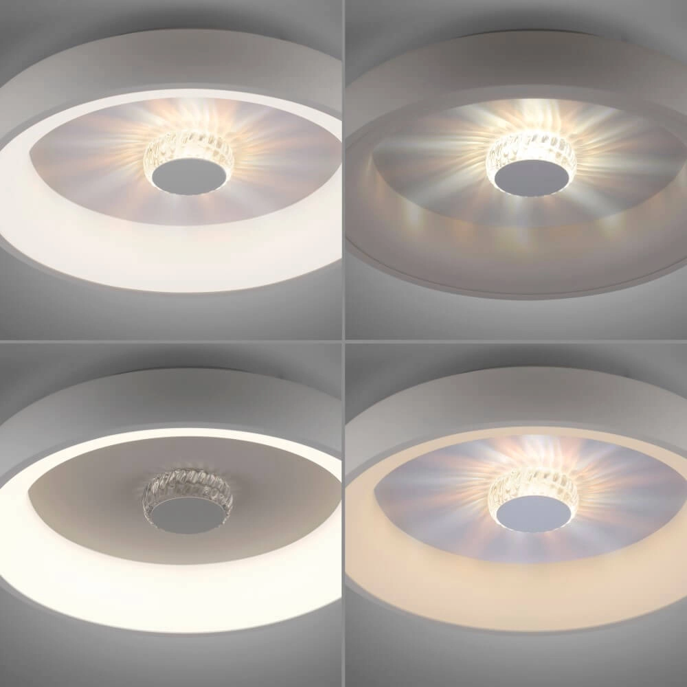 Plafonnier rond Vertigo blanc Ø 46,5cm Just Light 4043689994709