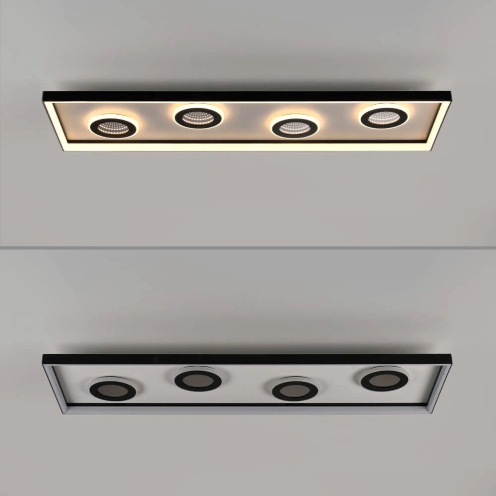 Plafonnier rectangulaire Dune noir Paul Neuhaus 4012248384923