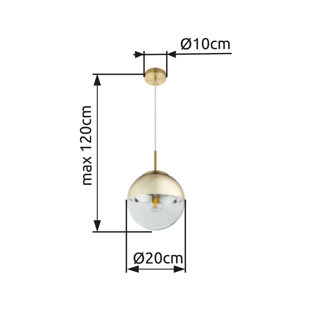 Lampe suspendue Varus or Ø 20cm Globo 9007371377459