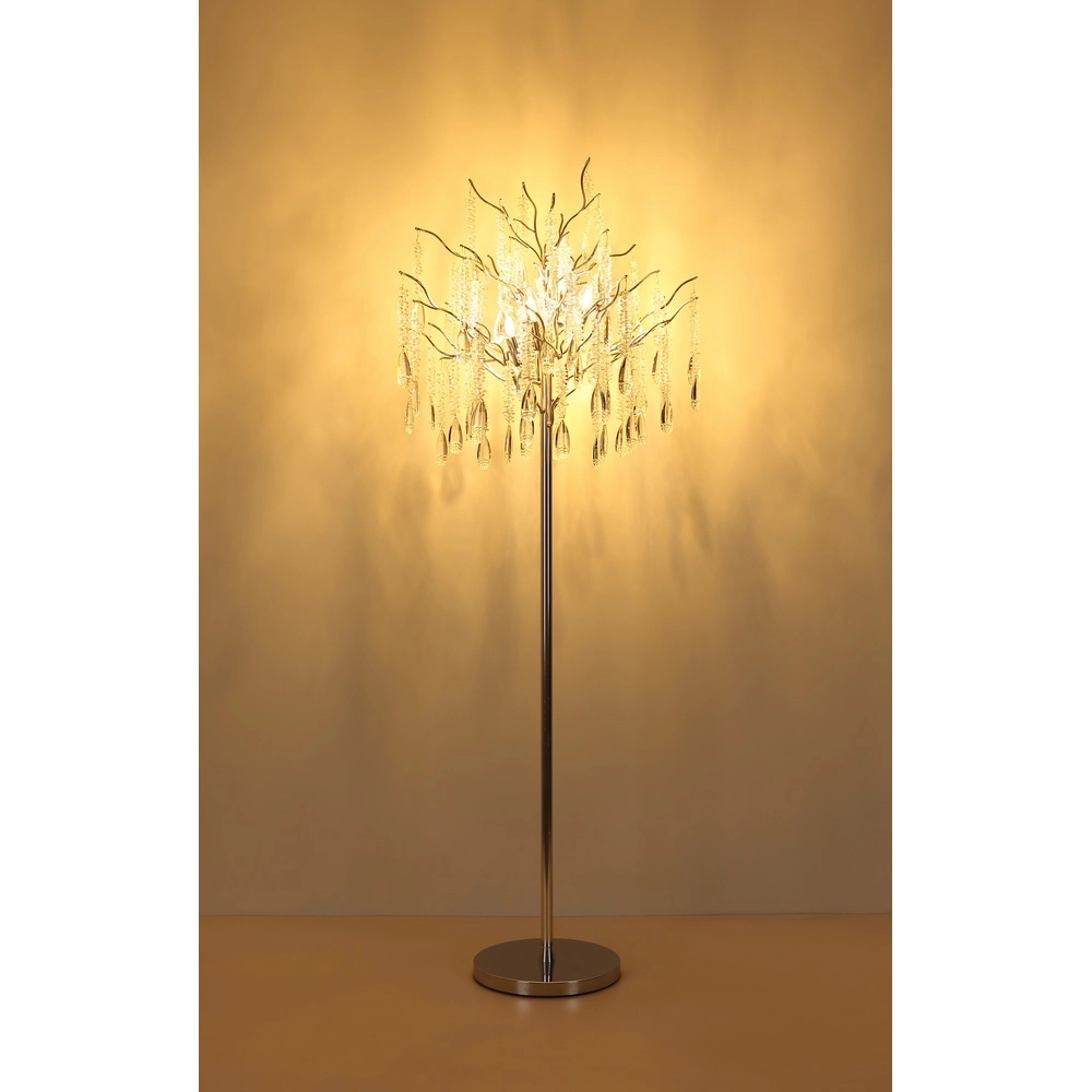 Lampe de pied Kinga Gris argenté Ø 55cm Globo 9007371570010