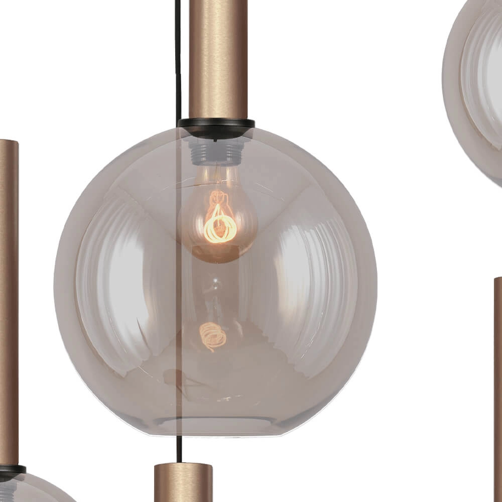 Lampe suspendue Vide Bella 2 5 lumières avec lentilles dorées Masterlight 8718121340685