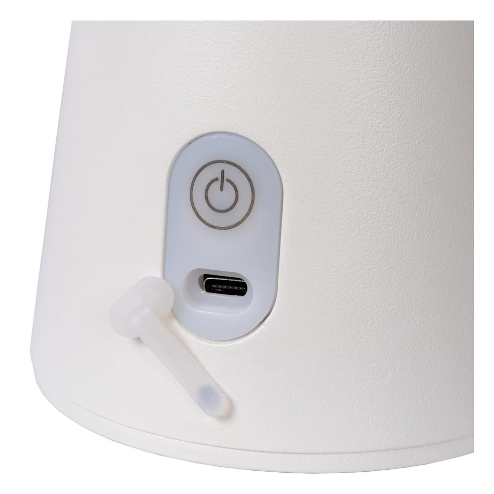 Lampe de table blanche La Donna Rechargeable Lucide 5411212271778