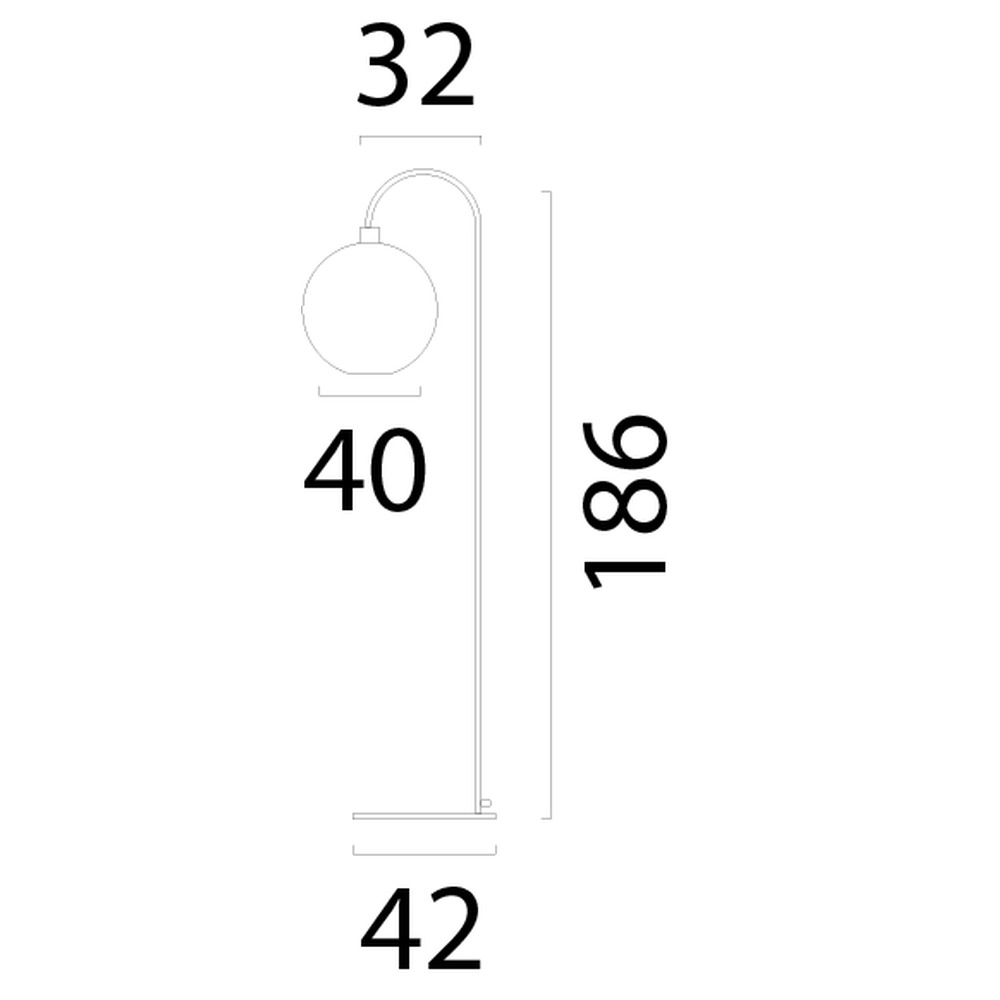 Lampe de pied Corda noir 186 x 40cm Masterlight 8718121330792